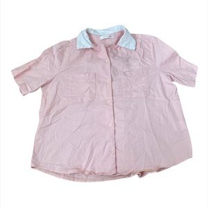 Pastel Pink Boxy Polo Shirt